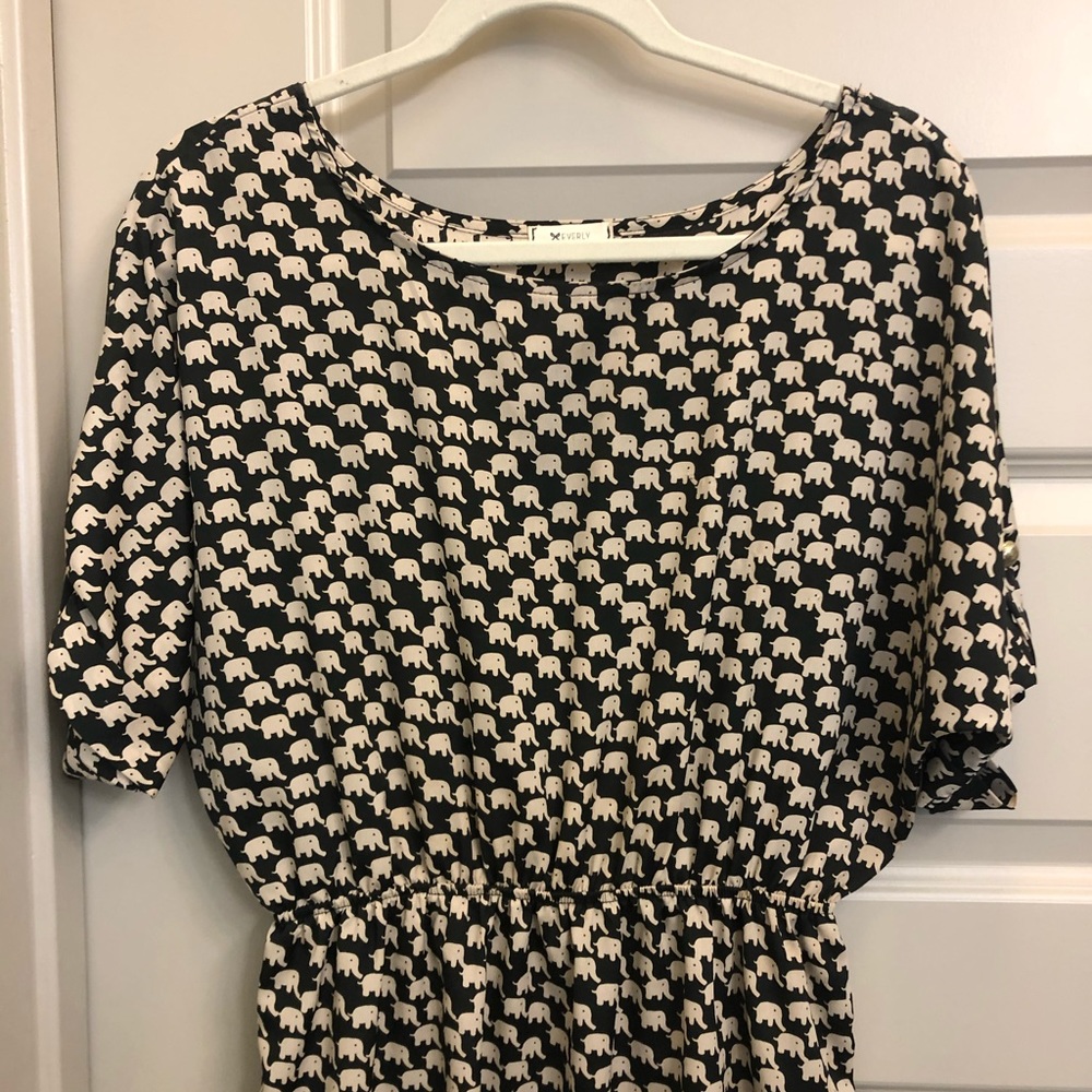 Everly Elephant Print Dress
